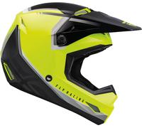 Fly Racing Kinetic Vision Casco Motocross, nero-giallo, taglia M per maschi
