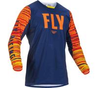 Fly Racing Kinetic Wave Maglia Motocross, blu-arancione, taglia S per maschi