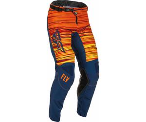 Fly Racing Kinetic Wave Pantaloni Motocross, blu-arancione, taglia 30 per maschi