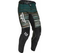 Fly Racing Kinetic Wave Pantaloni Motocross, nero-bianco-blu, taglia 34 per maschi