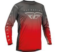 Fly Racing Lite 2023 Maglia Motocross, grigio-rosso, taglia 2XL per maschi
