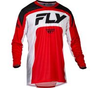 Fly Racing Lite 2024 Maglia Motocross, nero-bianco-rosso, taglia M