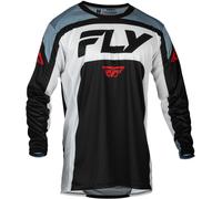 Fly Racing Lite 2024 Maglia Motocross, nero-grigio-bianco, taglia L