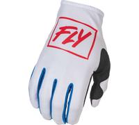 Fly Racing Lite Guanti motocross, bianco-rosso-blu, taglia XL per maschi