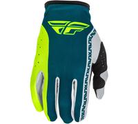 Fly Racing Lite, guanti XXL male Petrolio/Giallo Fluo/Grigio