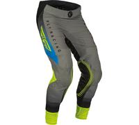 Fly Racing Lite S23, pantaloni in tessuto 32 male Grigio/Blu/Giallo Fluo