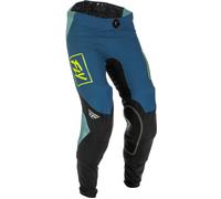 Fly Racing Lite, pantaloni in tessuto 34 male Grigio Scuro/Blu/Giallo Fluo