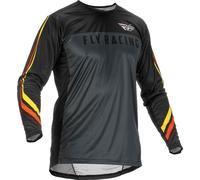 Fly Racing Lite S.E. Speeder, jersey S male Grigio Scuro/Nero/Giallo/Rosso