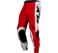 Fly Racing Lite S24, pantaloni in tessuto 36 male Rosso/Bianco/Nero