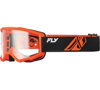 FLY Racing Maschera Focus Nero/Arancione- Lente Trasparente, nero-arancione