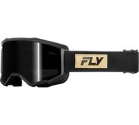 FLY Racing Maschera Focus Sand Nero/Marrone Chiaro - Lente Fumé Scuro, nero