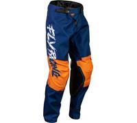 FLY Racing Pantaloni Youth Kinetic Khaos Bianco/Blu Navy/Arancione, bianco
