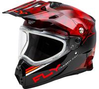 Fly Racing Trekker Freddo Tempo Conceal Caschi Con Doppio Scudi LG Rosso/Nero