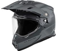 Fly Racing Trekker Solid, casco avventura L female Grigio Scuro