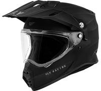 Fly Racing Trekker Solid, casco avventura L female Nero Opaco