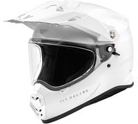 Fly Racing Trekker Solid, casco avventura M female Bianco