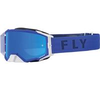 Fly Racing Zone Pro Occhiali da motocross, blu per maschi