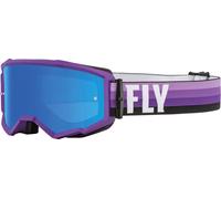 Fly Racing Zone Stripes, occhiali a specchio male Lilla/Nero Blu A Specchio