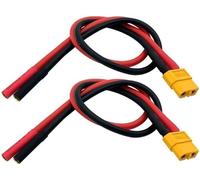 FLY RC 2 pezzi XT60 femmina a 4 mm banana sfera femmina adattatore cavo 12 awg 30 cm per caricabatterie iSDT