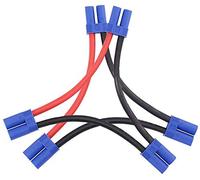 FLY RC 2PCS EC5 Series Connettore 12AWG 2-Maschio 1-Femmina Cavo di connessione seriale 3.93inch RC Lipo Connettore Batteria