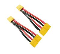 FLY RC Adattatore Parallelo XT90 2 Pezzi Splitter Y 2 Maschio a 1 Femmina per Cavo Batteria Lipo 12 AWG