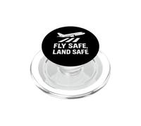 Fly Safe, Land Safe | Regalo per la giornata internazionale della sicurezza aerea PopSockets PopGrip per MagSafe