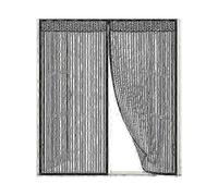 Fly Screen Mosquito Magnetic Window Screen, Mesh Window Curtains Window Protector Net Fly Mosquito Insects Screen(130x150cm, Black)