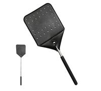 Fly Swatter For Indoors - Leather Stainless Steel 23.03x4.21in | Heavy Duty Retractable Zapper Racket | Manual Telescopic Flying Catcher For Outdoor Fishing Classroom Camping Picnics