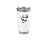 Fly Tying Life Morsa da banco Trota Streamer Hackle Hook Bicchiere termico in acciaio inox doppia parete