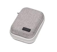 FLYAMAPIRIT Mini organizer da viaggio per accessori elettronici per cavi USB, schede SD, caricabatterie per smartphone, chiusura lampo, ecc., grigio., Tasca supplementare