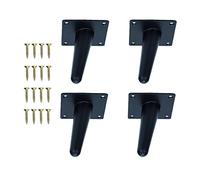 FLYAMAPIRIT Set di piedini per mobili con 4 gambe coniche oblique con viti e teste in gomma di plastica, piedini di ricambio per divano, tavolino, armadio, comodino, ecc.