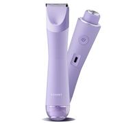 Flyant - Rasoio elettrico 2 in 1 da donna, per peli pubici, impermeabile, IPX7, con LED, rasoio per bikini per gambe, braccia, ascelle, zona bikini, idea regalo per ragazze adolescenti, viola lavanda