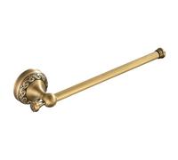 Flybath Porta Asciugamani Antico Ottone con Vintage Squisito Motivo di Intaglio Anelli Portasciugamani Aperto Porta Asciugamano Bidet Bagno Cucina da Parete, Bronzo Spazzolato