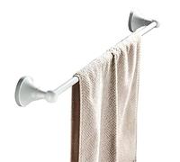 Flybath Portasciugamani a barra monostrato Supporto appendiabiti in ottone a parete, 60 cm / 23,6 pollici, Bianco