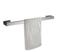 Flybath Portasciugamani da Parete singolo SUS 304 Acciaio Inossidabile Argento Spazzolato Porta Asciugamani da Bagno Montaggio a Parete, 60 cm