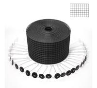 Flybold Rete metallica per pannelli solari per tetti, 15,2 x 30,5 m, rivestita in PVC, resistente, saldata e zincata, 80 clip di fissaggio, per tenere gli uccelli lontani dai pannelli solari