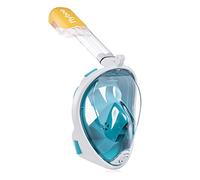 Flyboo Maschera da Snorkeling, Maschera Subacquea con Visuale Panoramico 180°, Design Pieno Facciale, Compatibile con Videocamere Sportive, per Adulti e Bambini