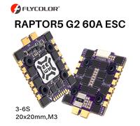 Flycolor RC 60A ESC Raptor5 G2 Mini AM32 60A ESC 3-6S Lipo 20x20mm M3 per droni RC FPV
