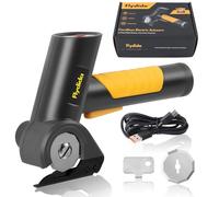 Flydida Tagliaparto, forbici elettriche senza fili, 4 V, taglierina di carta ricaricabile con 2 lame per cartone, moquette, pelle, carta, cartone, batteria ricaricabile, nero