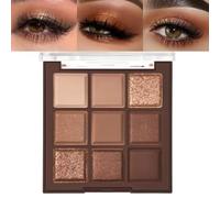 FLYEEO Aspetto Neutro Marrone Marrone Scuro Oro Rosa Colorato 9 Colori Matte Gloss Ombretto Nudo Alto Pigmento Trucco