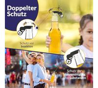 FlyEx-Cap 5X Set di 5 tappi bottiglie completamente automatici con protezione dagli insetti per tappi a corona Tappi bottiglie vetro di birra Tappi per bottiglie di vetro, in PET di birra (set di 5)