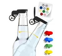 FlyEx-cap 5X Set di 5 Tappi Bottiglie Completamente Automatici con Protezione dagli Insetti per Tappi a Corona Tappi Bottiglie Vetro di Birra Tappi per Bottiglie di Vetro (5X Bianco + Calcio)