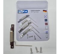 FlyEx Molla di chiusura a molla professionale, molla di ritorno, zanzariera per porta del balcone (marrone scuro - destra)