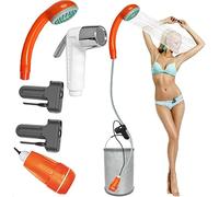 FLYFISH Doccia da Campeggio Portatile soffione Campeggio con Uno batterie Ricaricabili USB e Batteria Integrata 2200mAH for Viaggio (Filter+Trigger+2-Bat Shower)