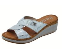 FlyFlot 36 J53 VG Renate Grigio Chi Sandali per Donna pelle effetto satinato arg