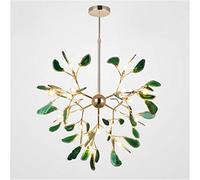 FLYFO Pietra D'agata Lampadario Moderno LED Ragazza Camera da Letto Lampada a Sospensione Altezza Regolabile Art Deco Plafoniere Sala da Pranzo Soggiorno Luce Sospesa,B,16 Heads