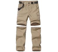FLYGAGA Pantaloni Outdoor per Bambini Pantaloni da Trekking Pantaloni con Cerniera Pantaloncini Gambe Staccabili Unisex Giovani Ragazze estive con Cintura Traspirante ad Asciugatura Rapida