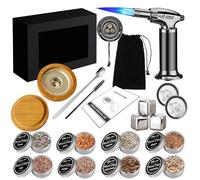 Flygragon Kit Affumicatore per Cocktail Whisky - Set con 8 Aromi di Legno e Pietre Refrigeranti - Accessori Bar per Bourbon, Regalo Uomo Padre e Fidanzato
