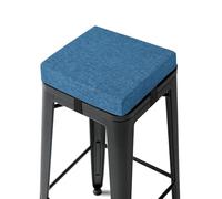 FlyGulls Cuscini per sgabello da bar spessi 6,5 cm, con laccetti, antiscivolo, 30 x 30 cm, quadrati, con fodera lavabile, 1 confezione da 1 cuscino per sedie piccole per interni, per bar, bistrot