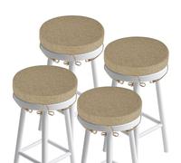 FlyGulls Set di 4 cuscini rotondi per sgabello da bar con rivestimenti lavabili e lacci antiscivolo Cuscini per sedia da bar ad alta densità per sedie in legno e metallo 30,5 cm x 30,5 cm x 5 cm